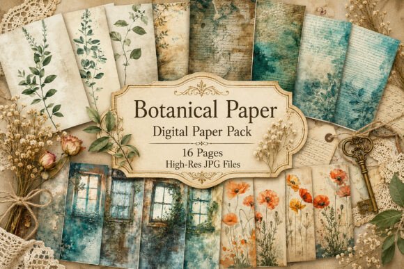 Download Vintage Junk Journal Paper Pack - Premium Resources
