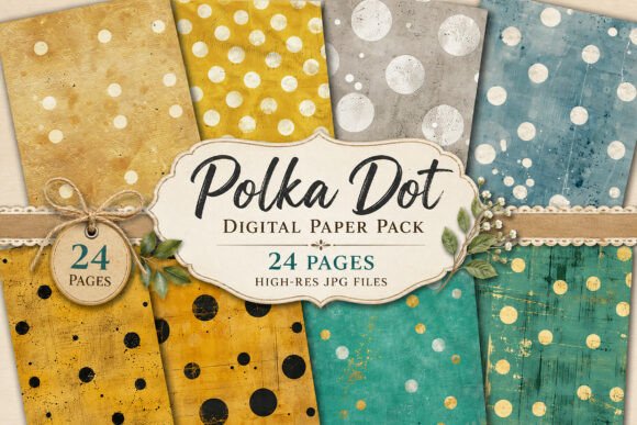 Download Grunge Polka Dot Junk Journal Paper - Premium Resources